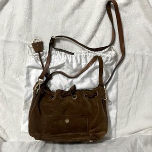 Michael Kors Suede Greenwich Bucket Crossbody